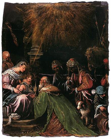 Follower of Jacopo da Ponte The Adoration of the Magi oil painting image